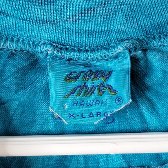 Whalewatch Waikoloa Hawaii Ocean Blue Tie Dye Summer Vintage Tee Men's Size XL - Picture 7 of 13